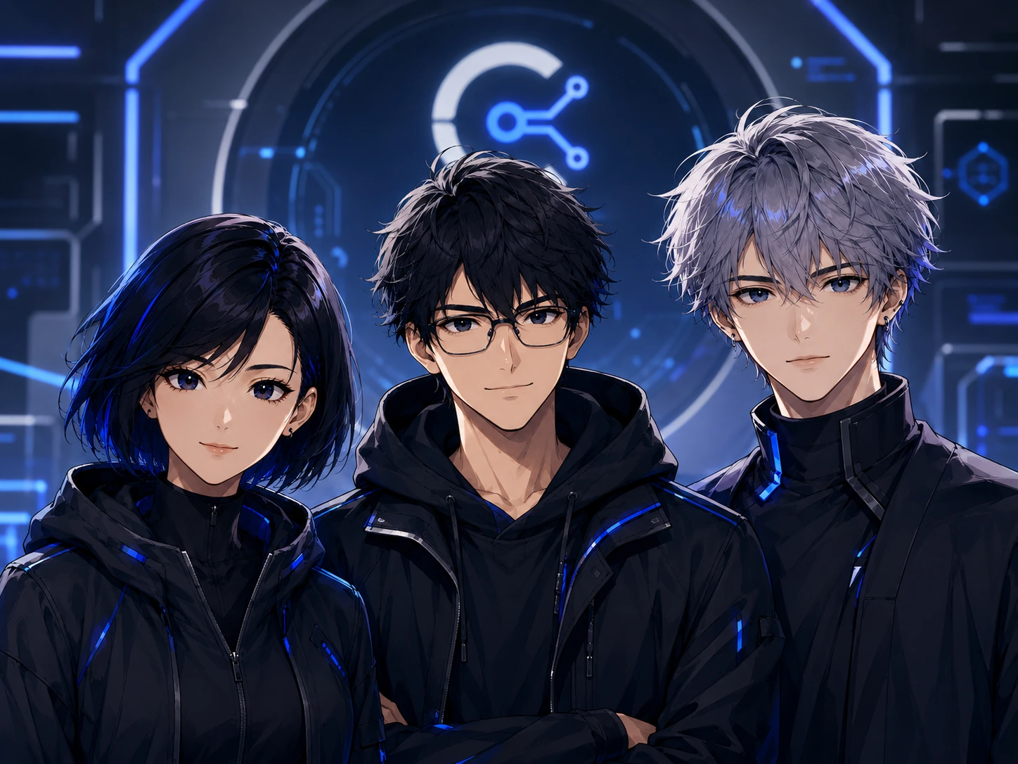 Anime-Gruppenbild des Cayri-Teams